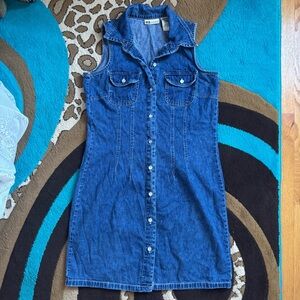 Faded Glory Blue Denim Sleeveless Dress